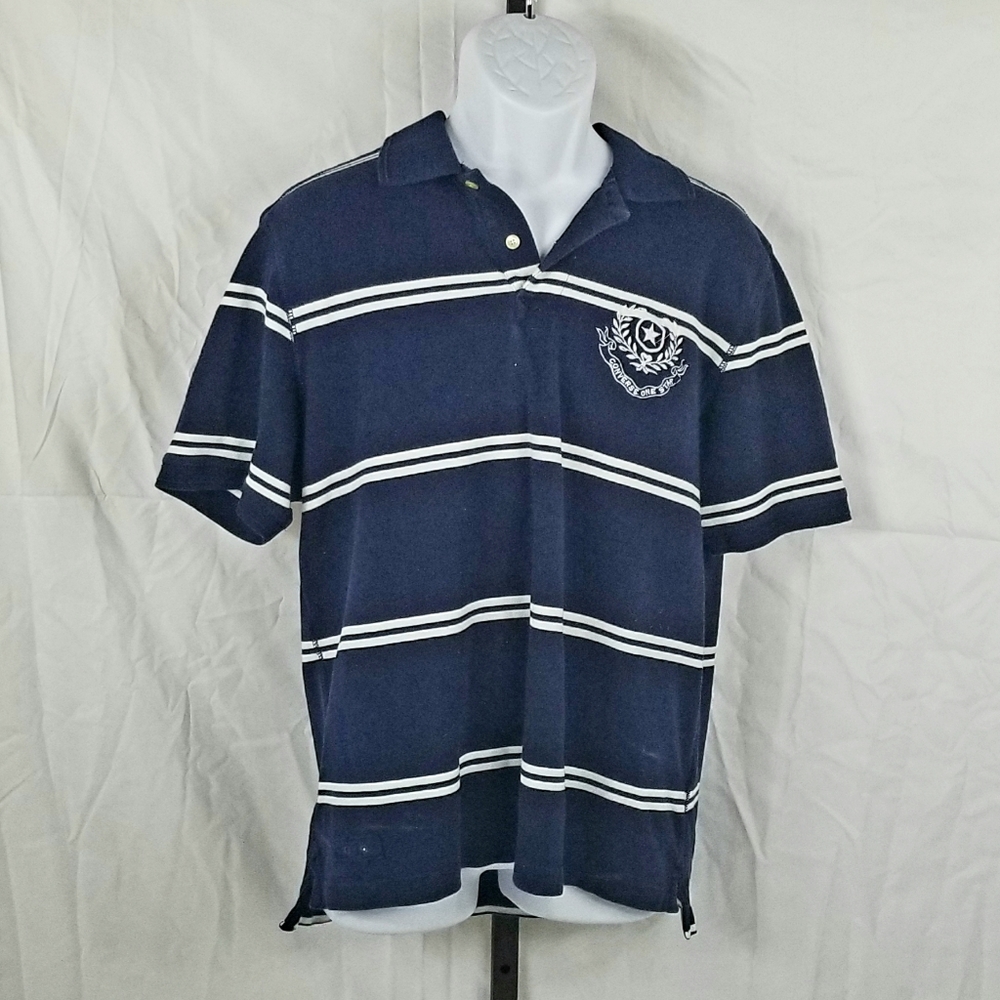 Vintage Converse One Star Polo Navy Blue & White